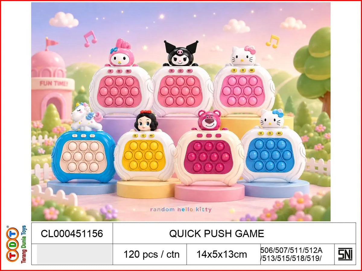 QUICK PUSH GAME

TAGS : GAME ELECTRIC MAINAN INTERAKTIF INTERAKSI SUARA RESPON PINTAR SENSOR SENTUH GERAK ROBOT ELEKTRONIK BICARA EDUKASI