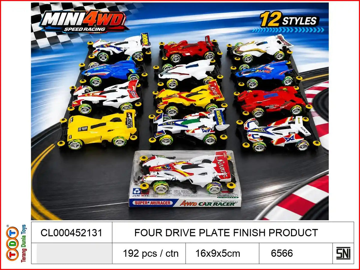 FOUR DRIVE PLATE FINISH PRODUCT

TAGS : KENDARAAN MAINAN TAMIYA MINI MINI  MOBIL BALAP RACING CAR RAKIT DINAMO CHASISS VELG BAN LINTASAN TREK KECEPATAN
