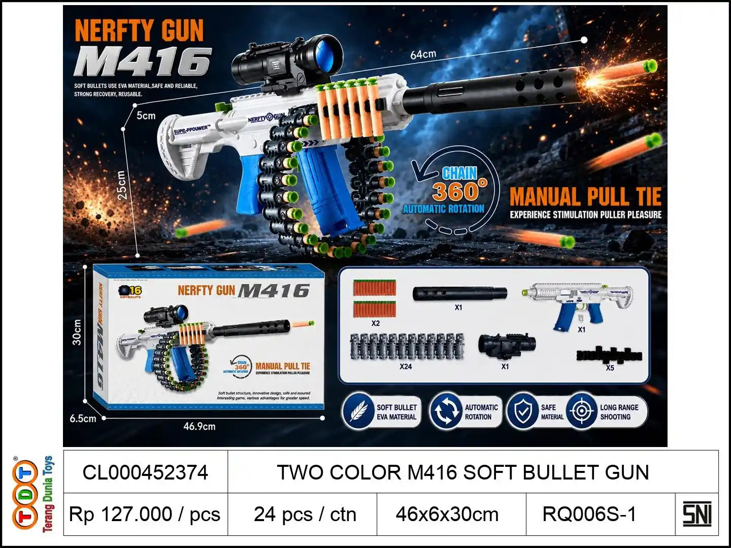 TWO COLOR M416 SOFT BULLET GUN