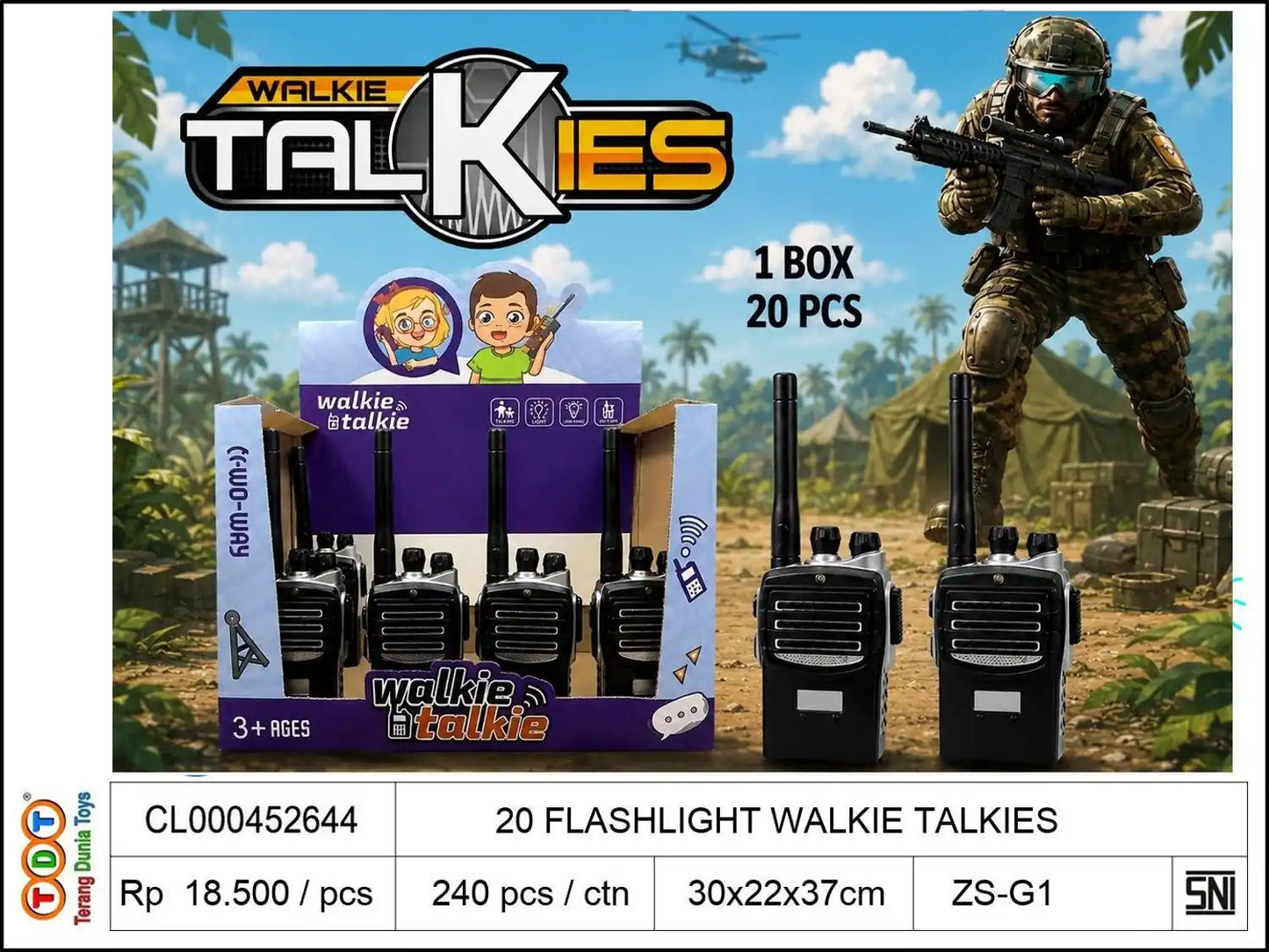 2 FLASHLIGHT WALKIE TALKIES