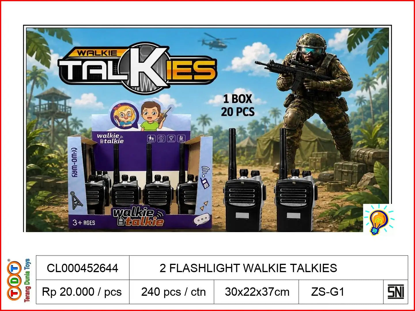 2 FLASHLIGHT WALKIE TALKIES