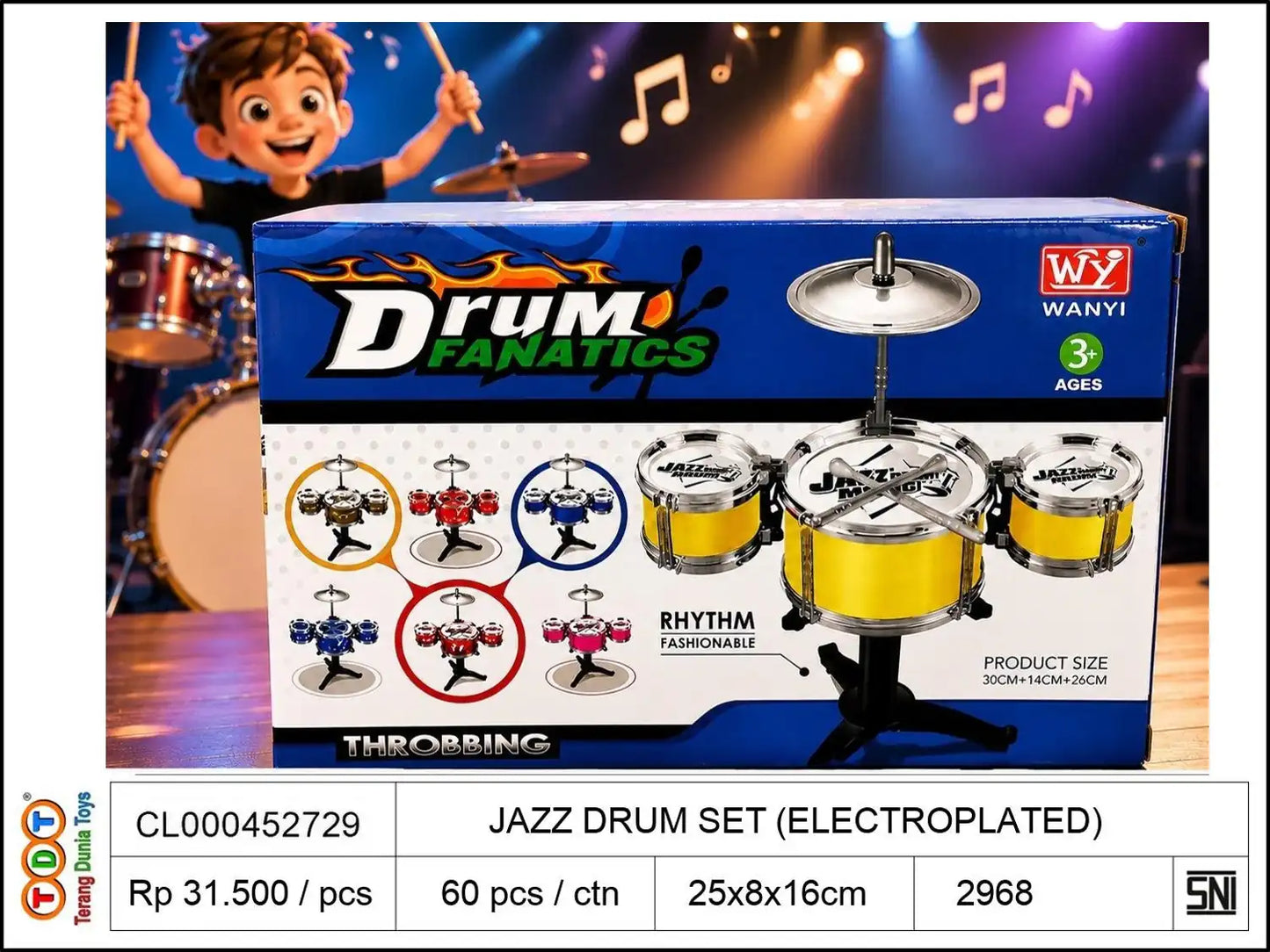 JAZZ DRUM SET (ELECTROPLATED)