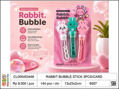 RABBIT BUBBLE STICK 3PCS/CARD