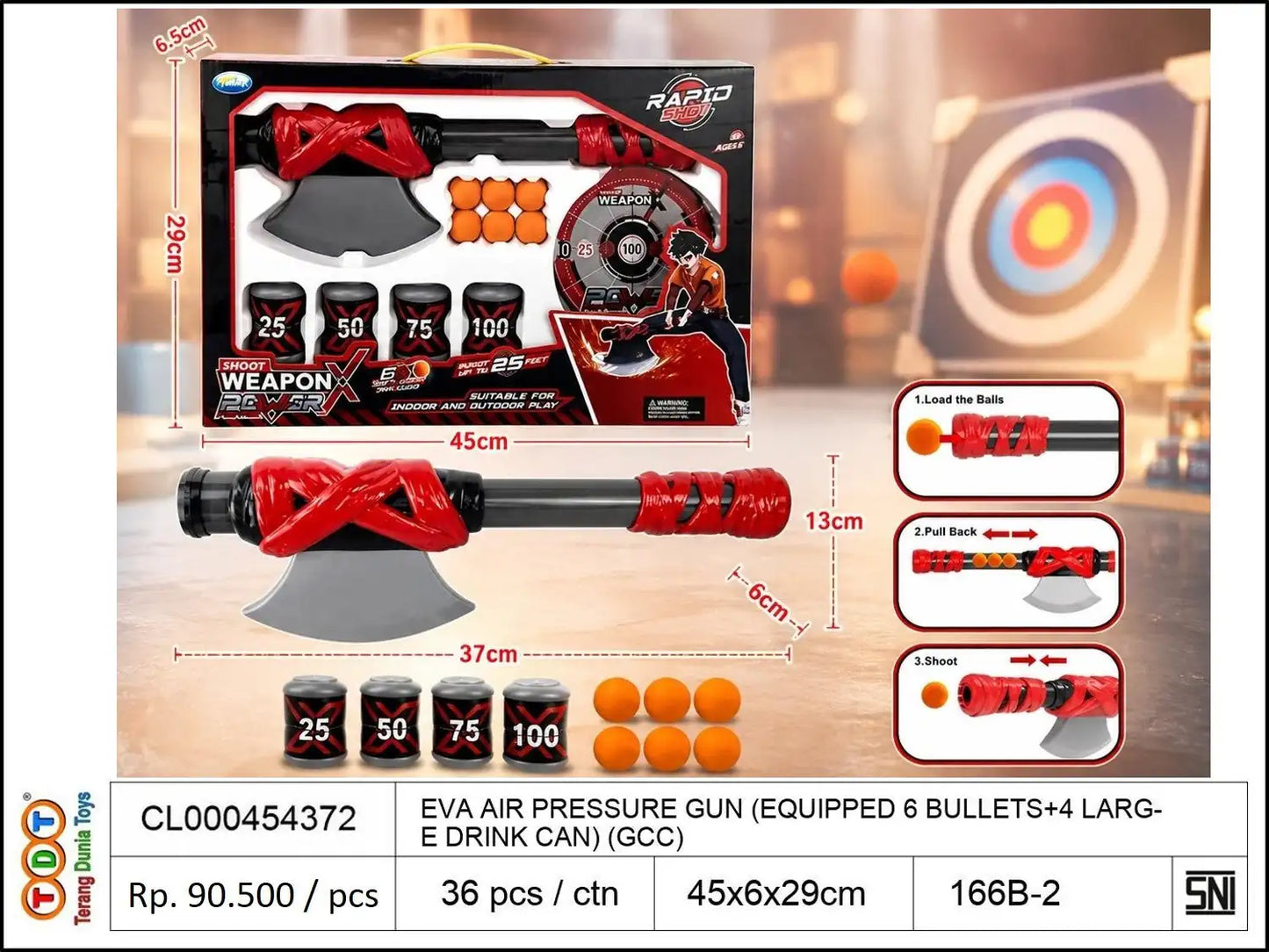 EVA AIR PRESSURE GUN (EQUIPPED WITH 6 BULLETS+4 LARGE DRINK CAN) (GCC)