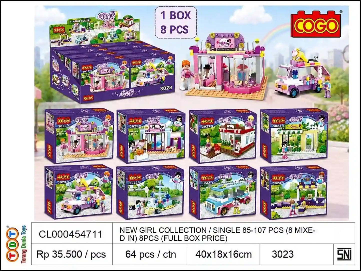 NEW GIRL COLLECTION / SINGLE 85-17 PCS (8 MIXED IN) 8PCS (FULL BOX PRICE)