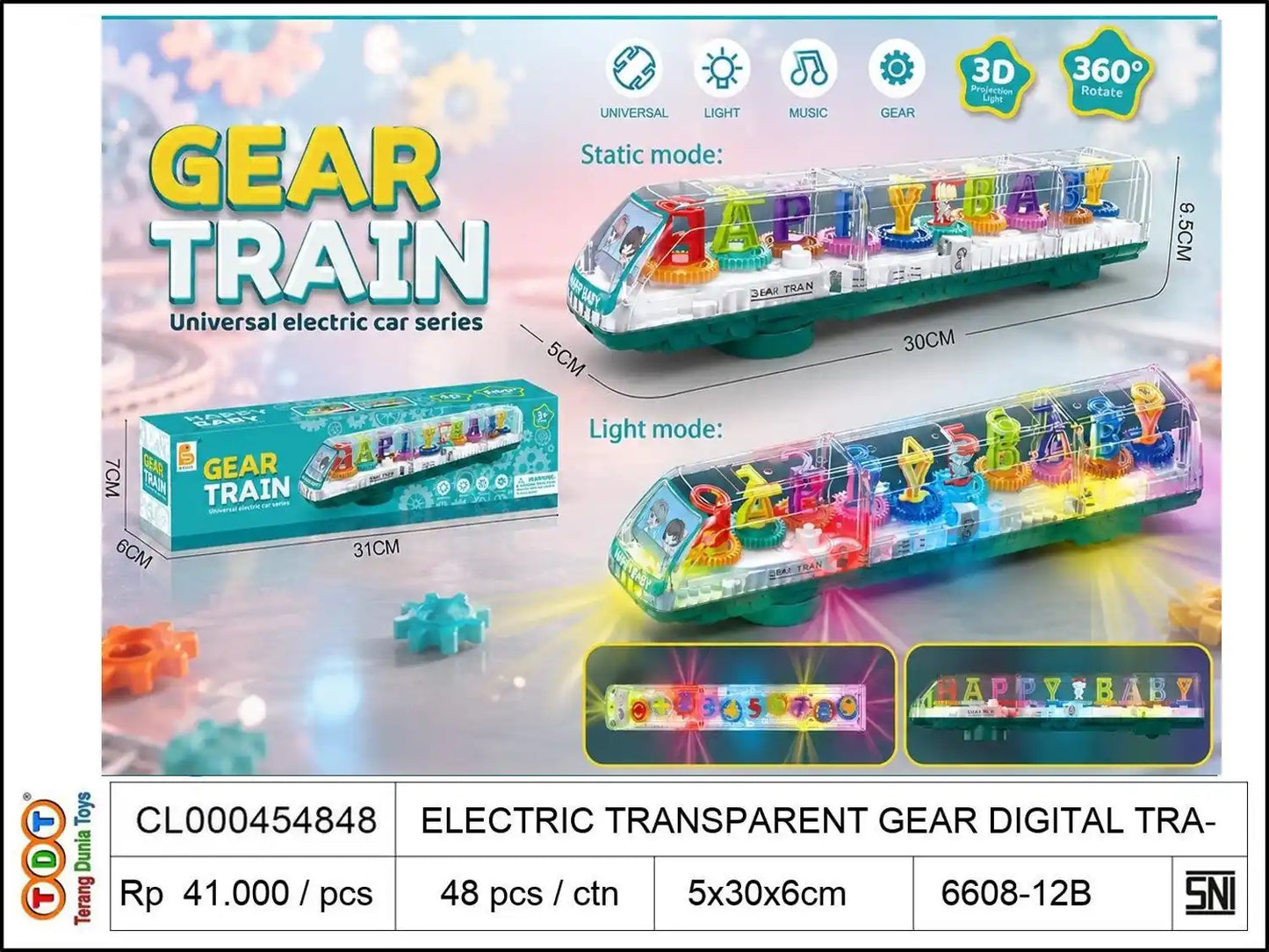 ELECTRIC TRANSPARENT GEAR DIGITAL TRAIN (GCC)