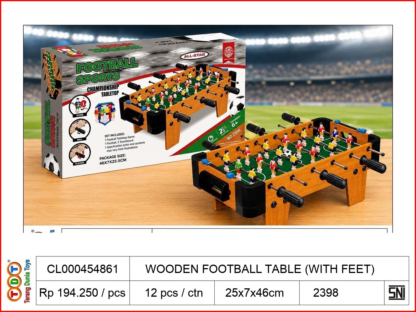 WOODEN FOOTBALL TABL