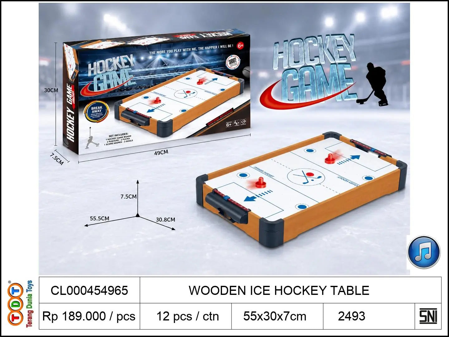 WOODEN ICE HOCKEY TABLE