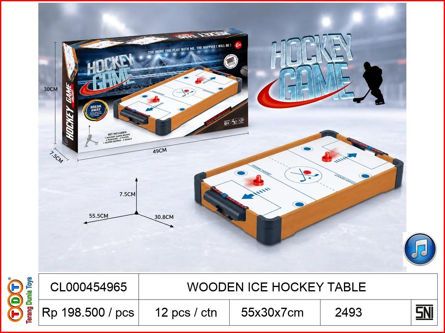 WOODEN ICE HOCKEY TABLE