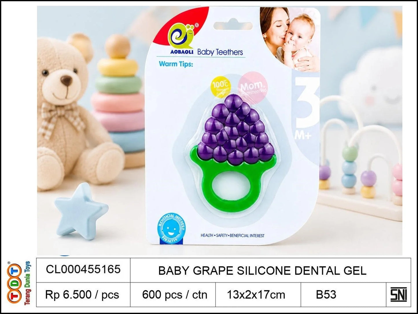 BABY GREAPE SILICON TEETHER