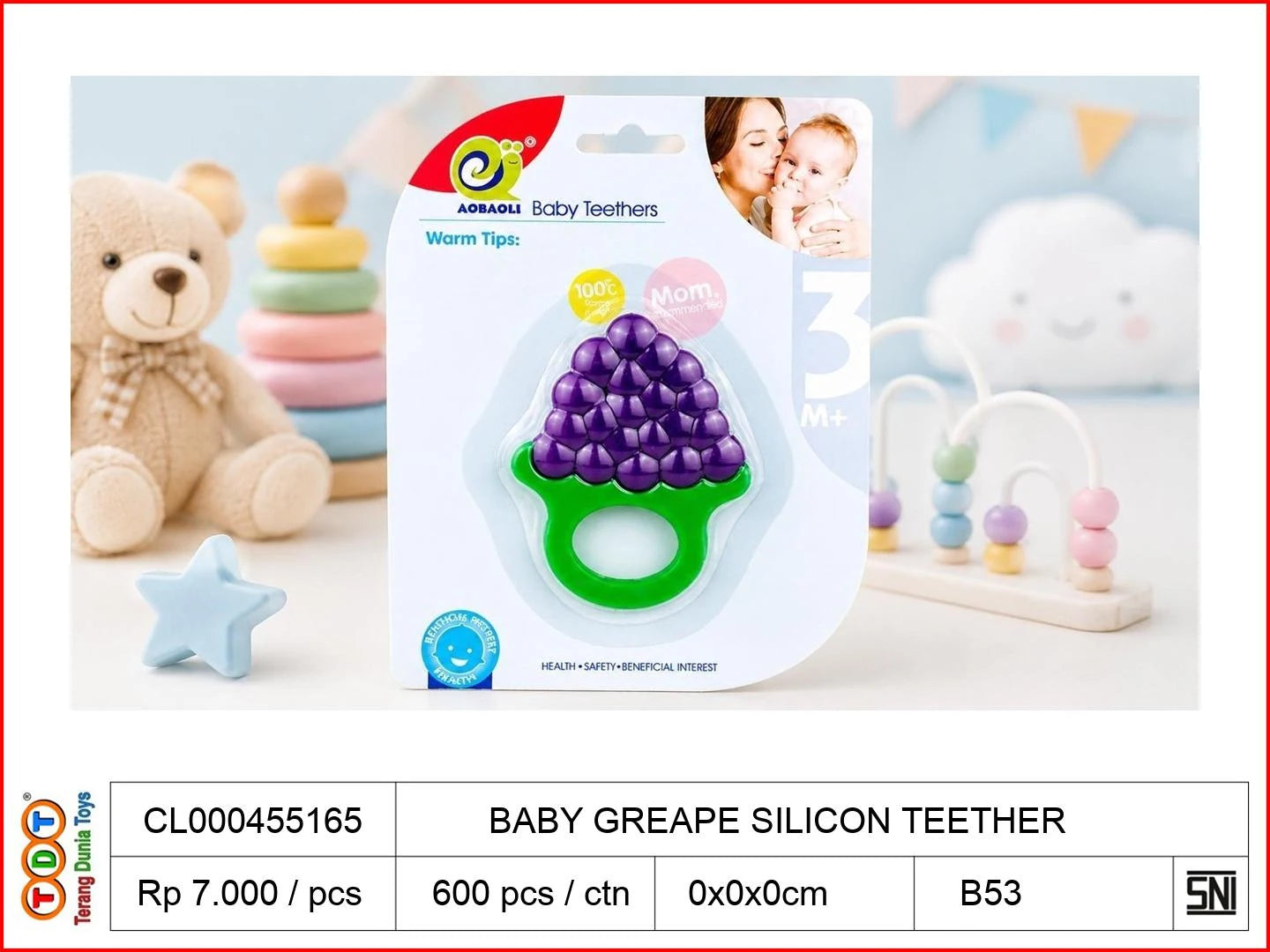 BABY GREAPE SILICON TEETHER