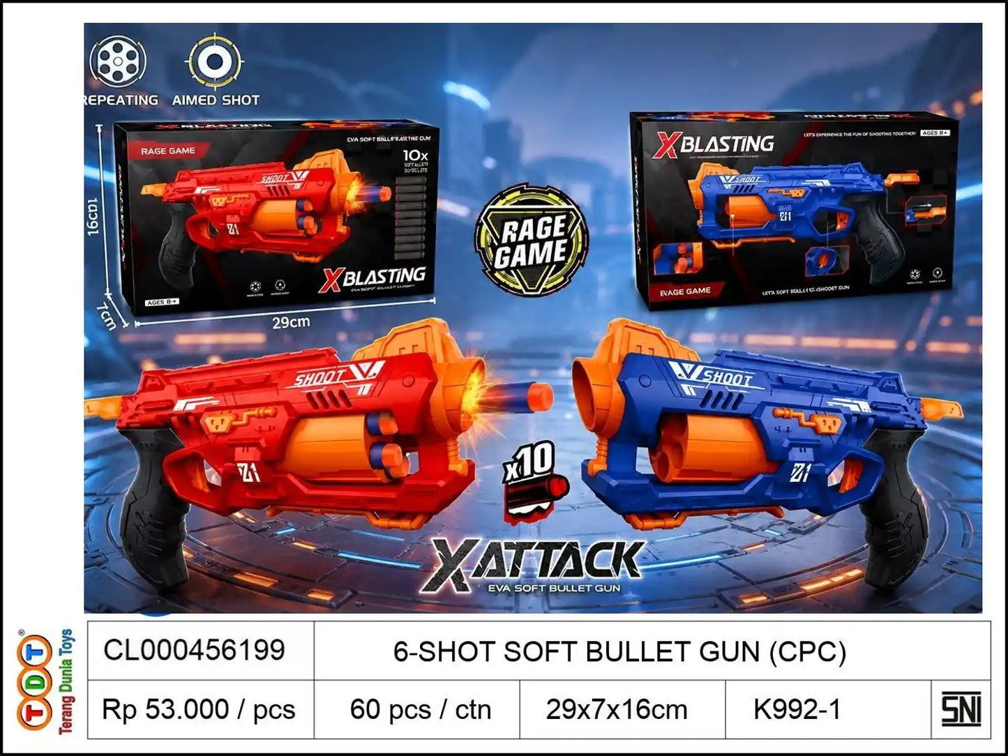 6-SHOT SOFT BULLET GUN (CPC)