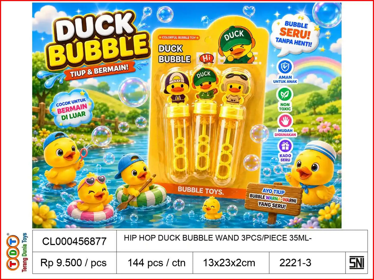 HIP HOP DUCK BUBBLE WAND 3PCS-PIECE 35ML