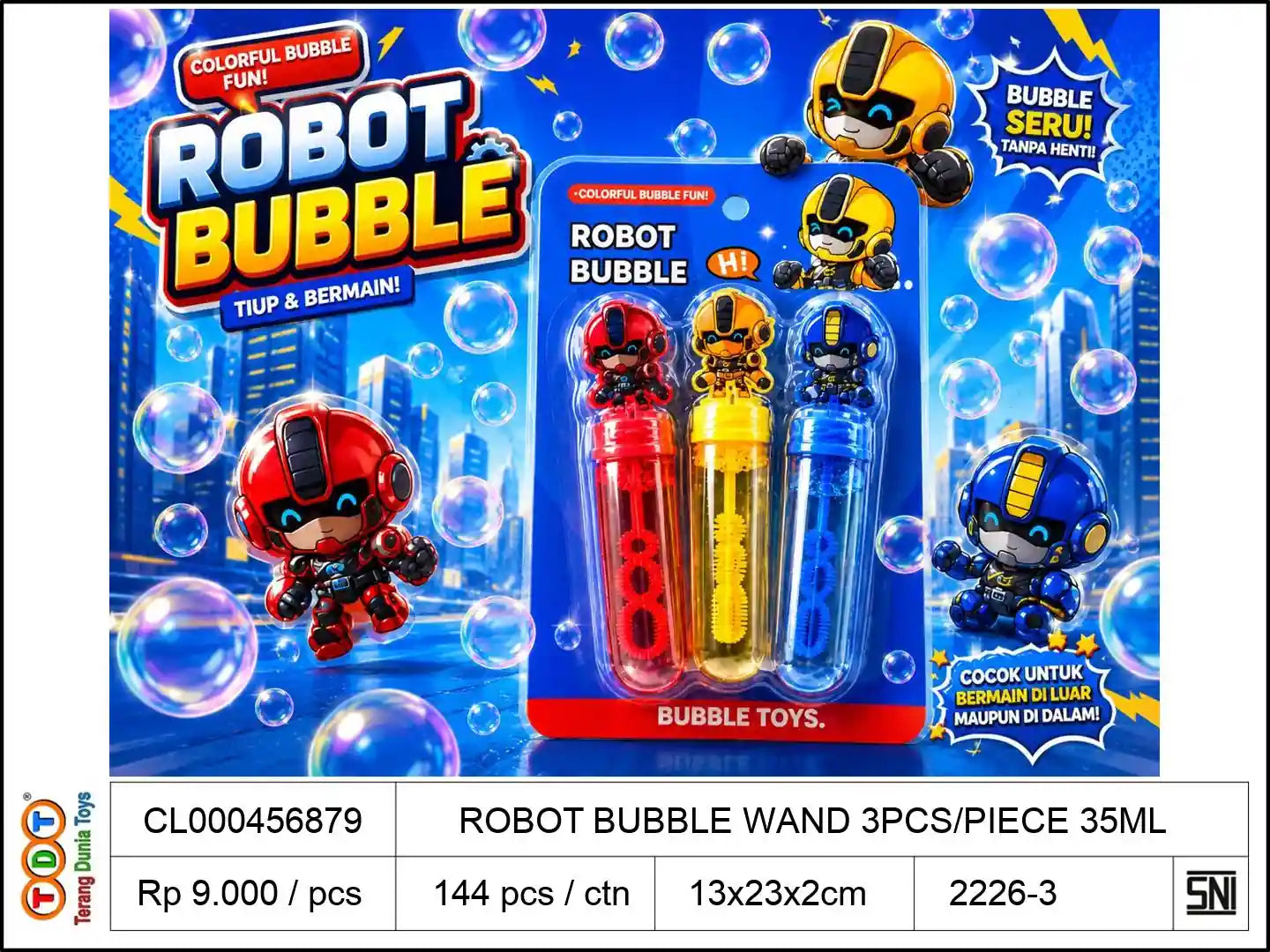 ROBOT BUBBLE WAND
3PCS/PIECE
35ML
