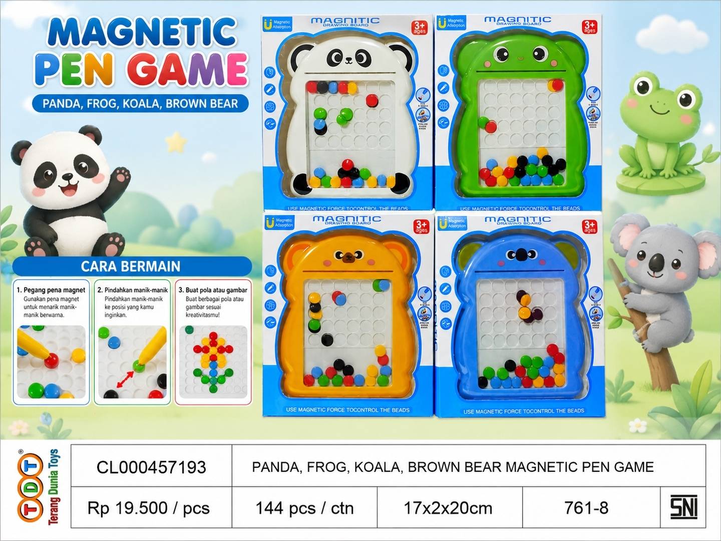 PANDA, FROG, KOALA,
