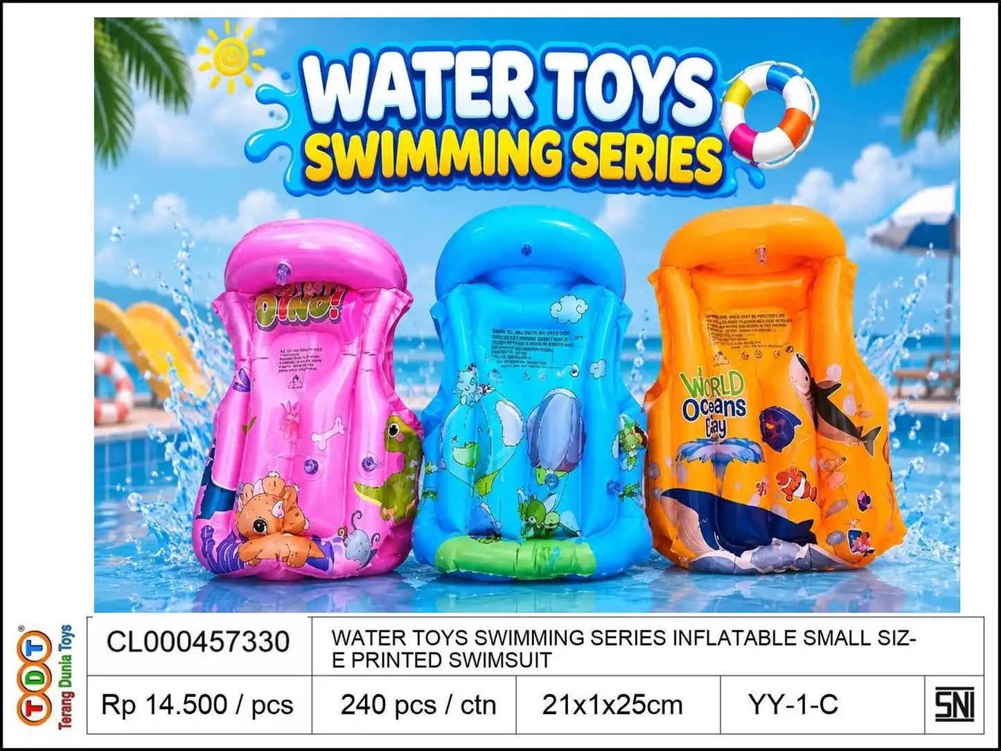 WATER TOYS SWIMMING SERIES INFLATABLE SMALL SIZE PRINTED SWIMSUIT