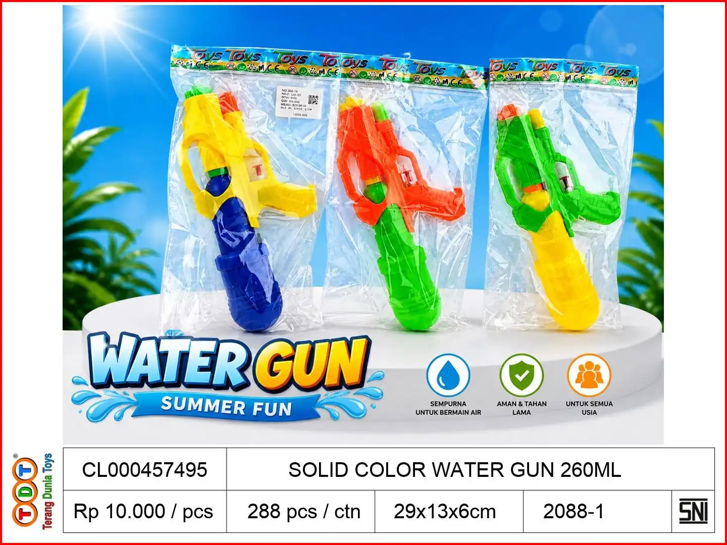 SOLID COLOR WATER GUN 260ML