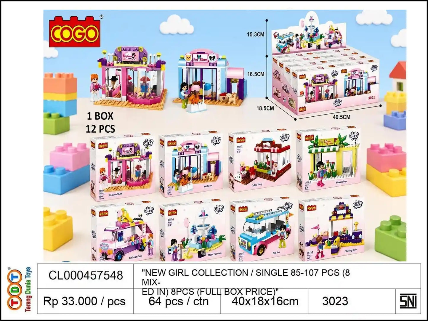 "NEW GIRL COLLECTION / SINGLE 85-17 PCS (8 MIXED IN) 8PCS (FULL BOX PRICE)"