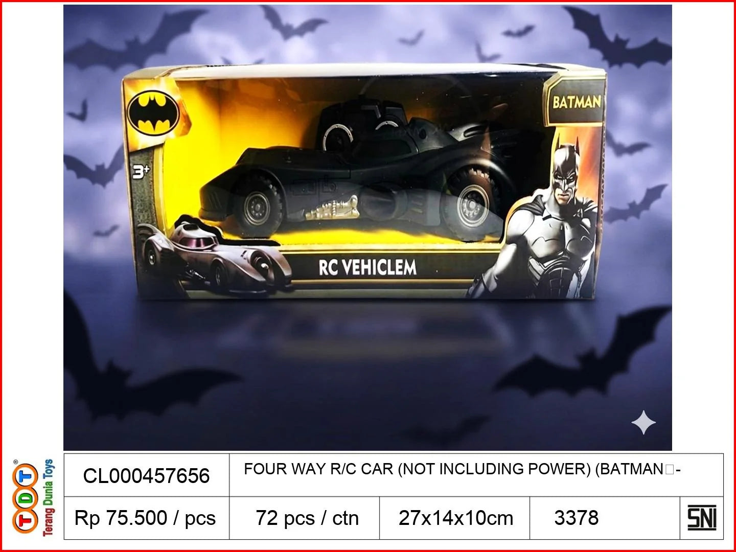 FOUR WAY REMOTE CONTROL CAR (NOT INCLUDING POWER) (BATMAN?
