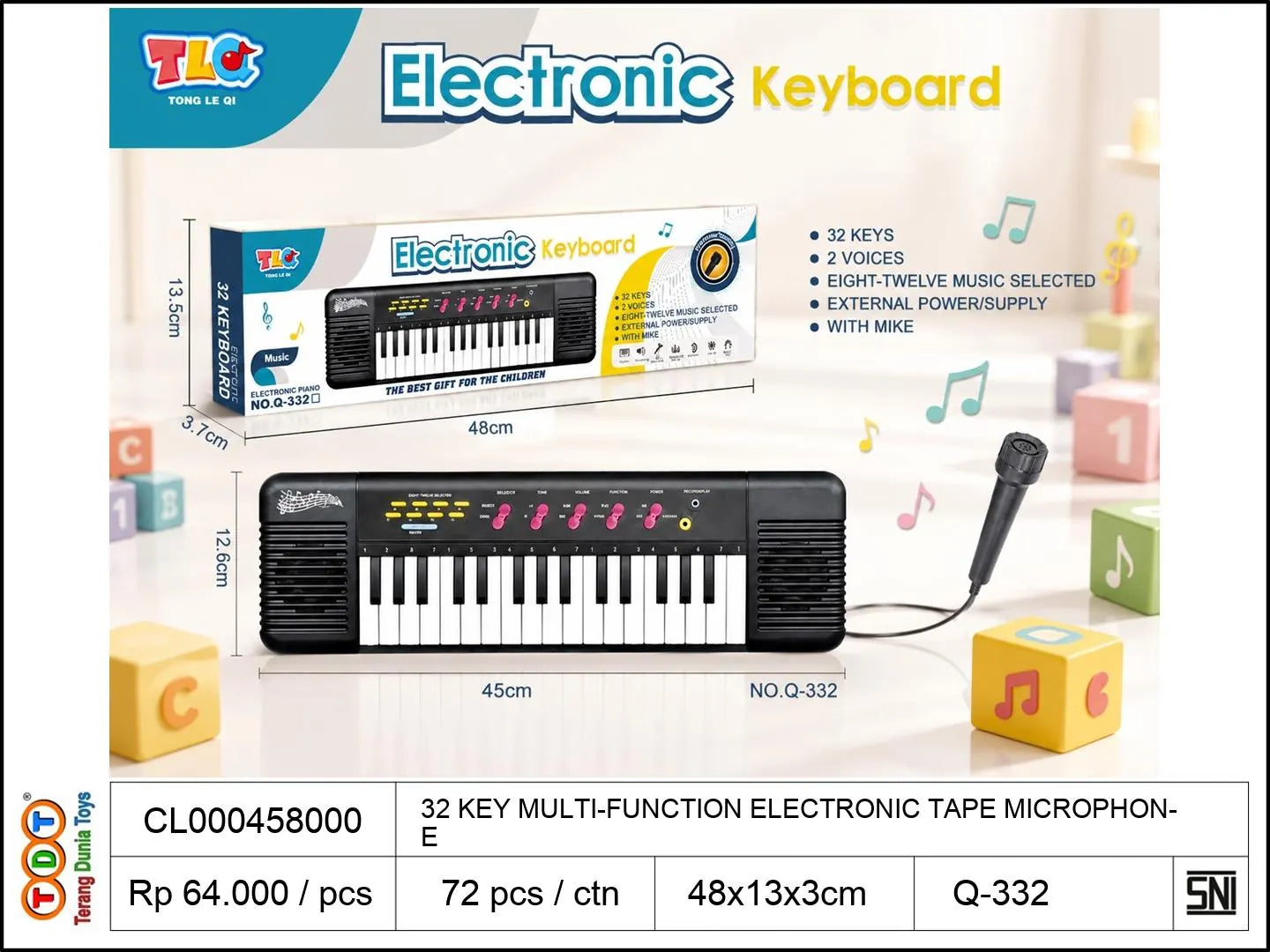 32 KEY MULTI-FUNCTION ELECTRONIC TAPE MICROPHONE