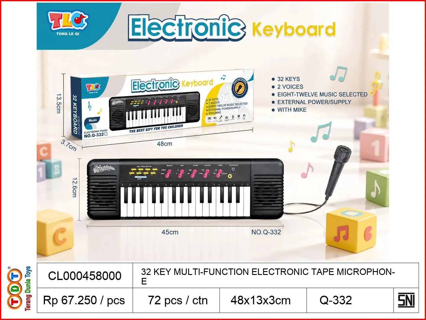 32 KEY MULTI-FUNCTION ELECTRONIC TAPE MICROPHONE