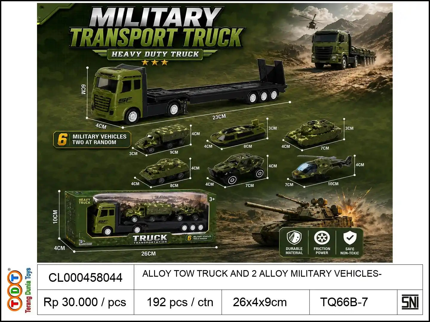 ALLOY TOW TRUCK AND 2 ALLOY MILITARY VEHICLES