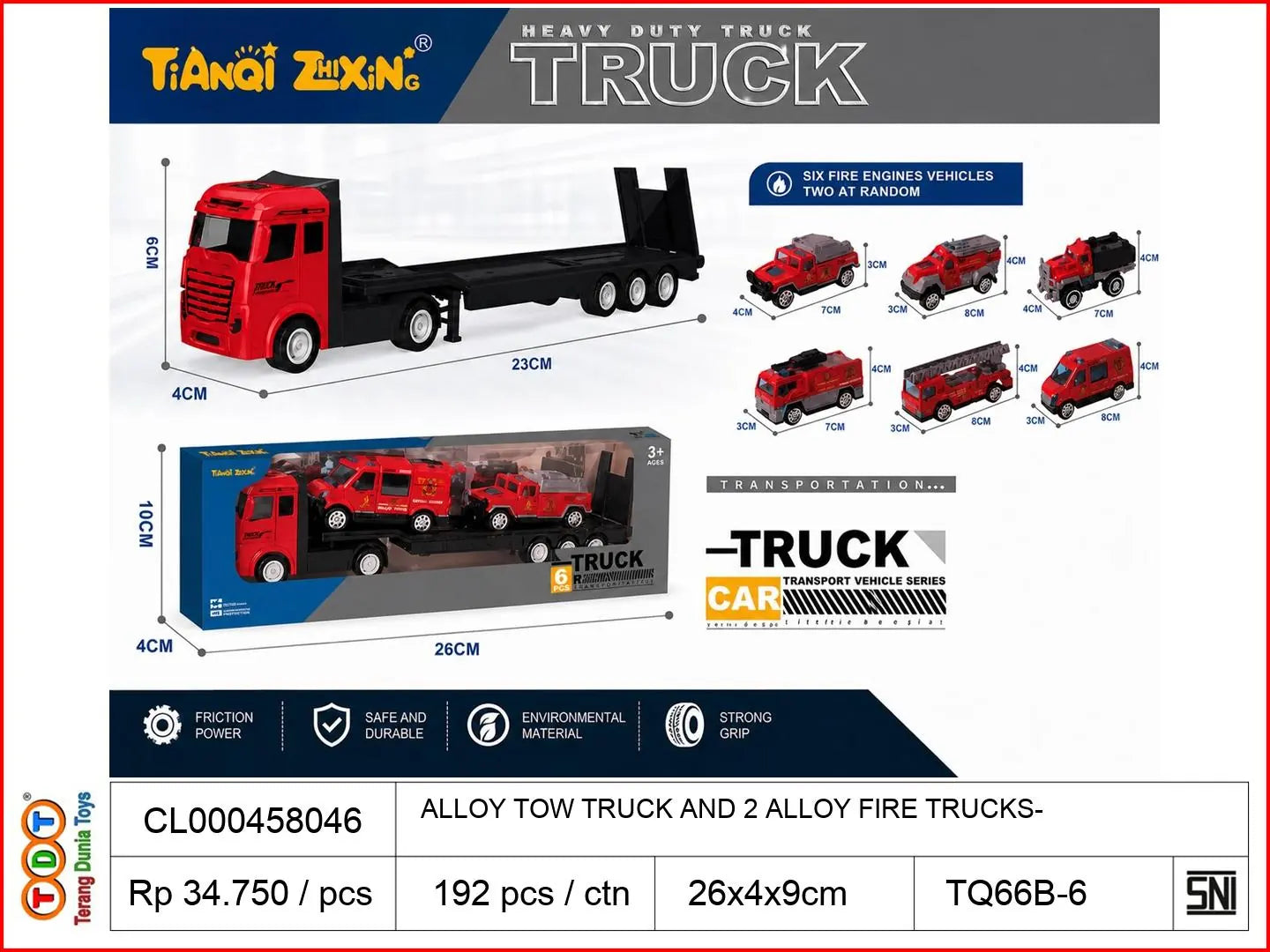 ALLOY TOW TRUCK AND 2 ALLOY FIRE TRUCKS