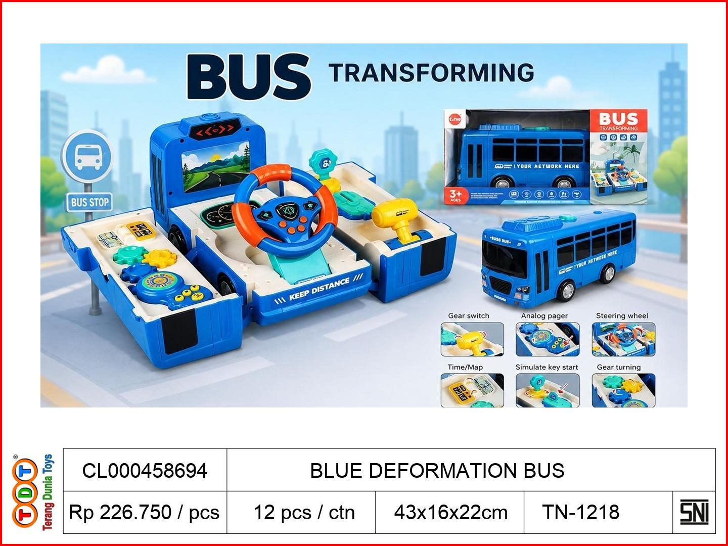 BLUE DEFORMATION BUS