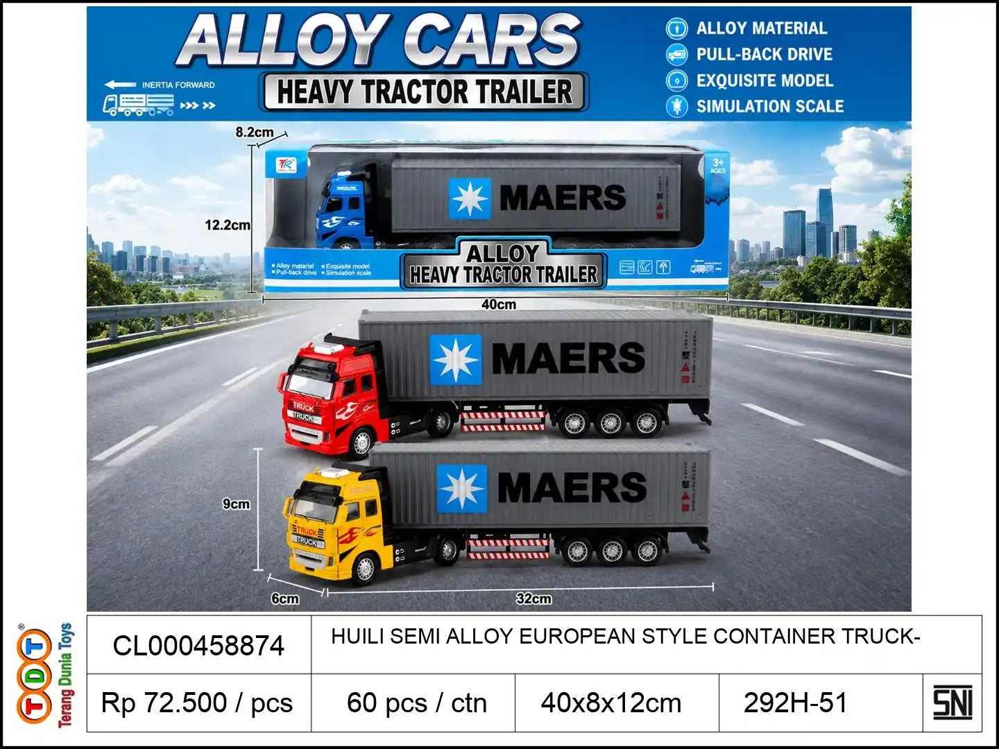 HUILI SEMI ALLOY EUROPEAN STYLE CONTAINER TRUCK