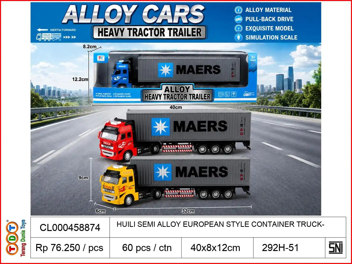 HUILI SEMI ALLOY EUROPEAN STYLE CONTAINER TRUCK