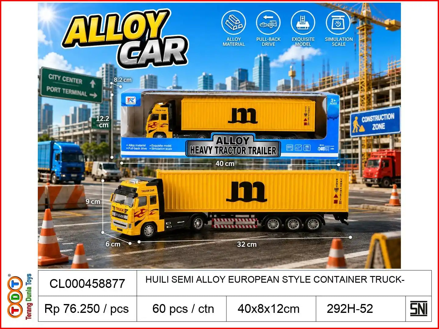HUILI SEMI ALLOY EUROPEAN STYLE CONTAINER TRUCK
