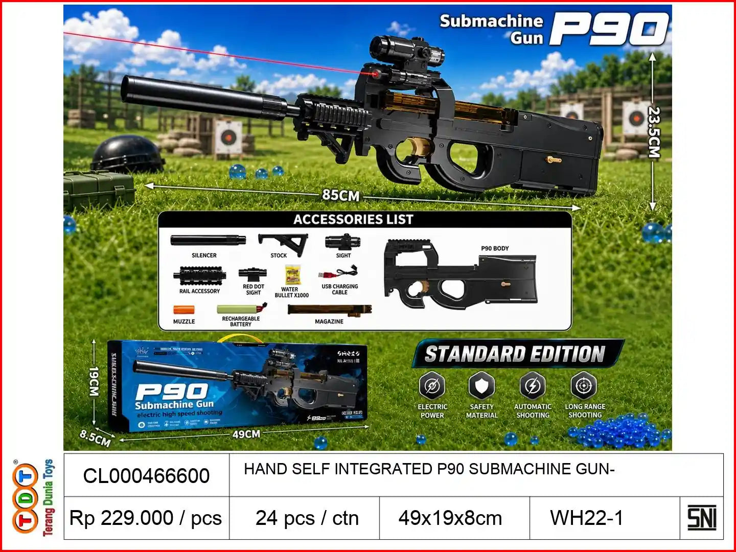 HAND SELF INTEGRATED P90 SUBMACHINE GUN