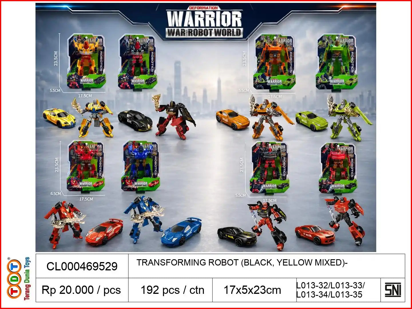 TRANSFORMING ROBOT (BLACK, YELLOW MIXED)