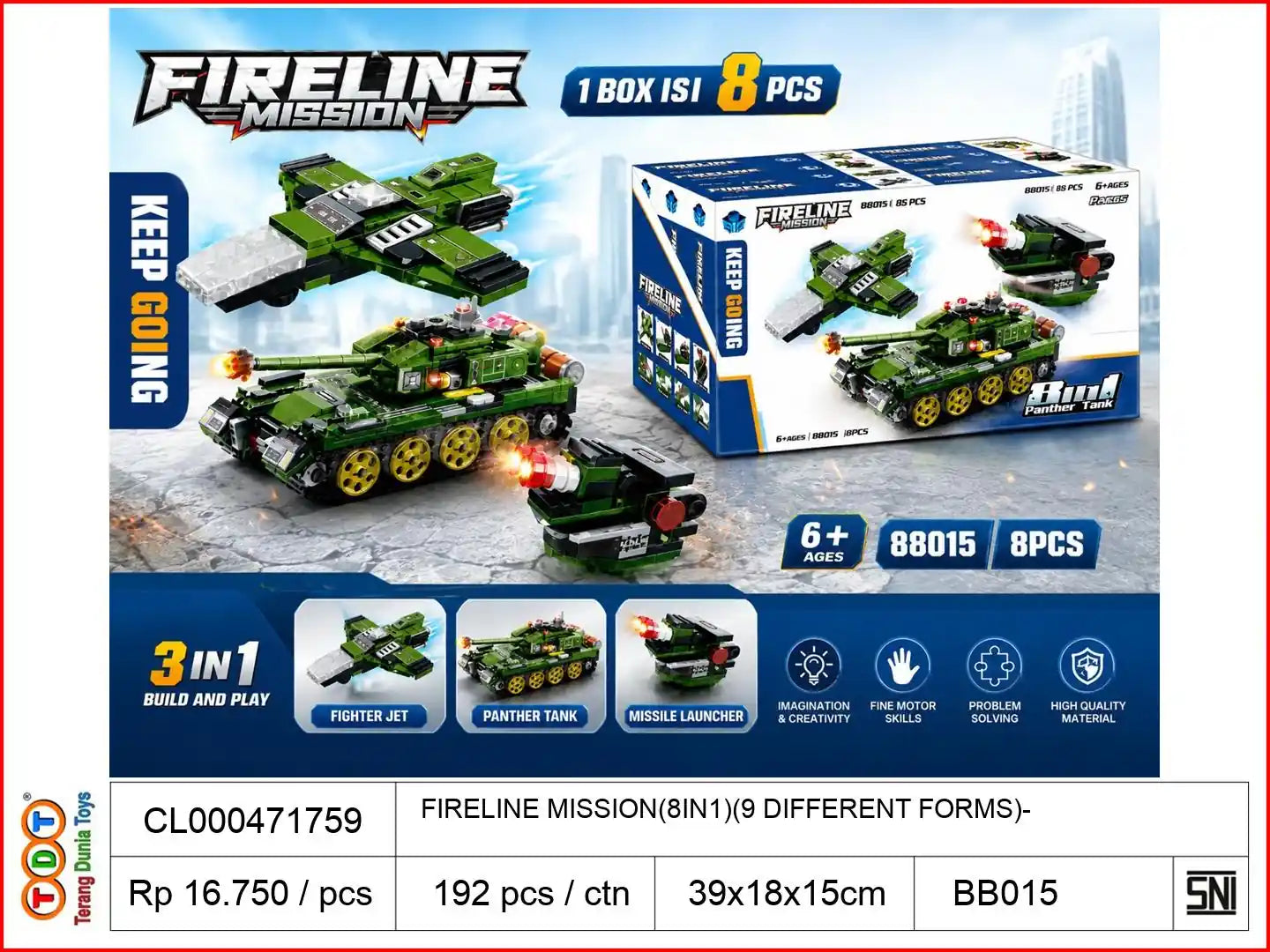 FIRELINE MISSION(8IN1)(9 DIFFERENT FORMS)