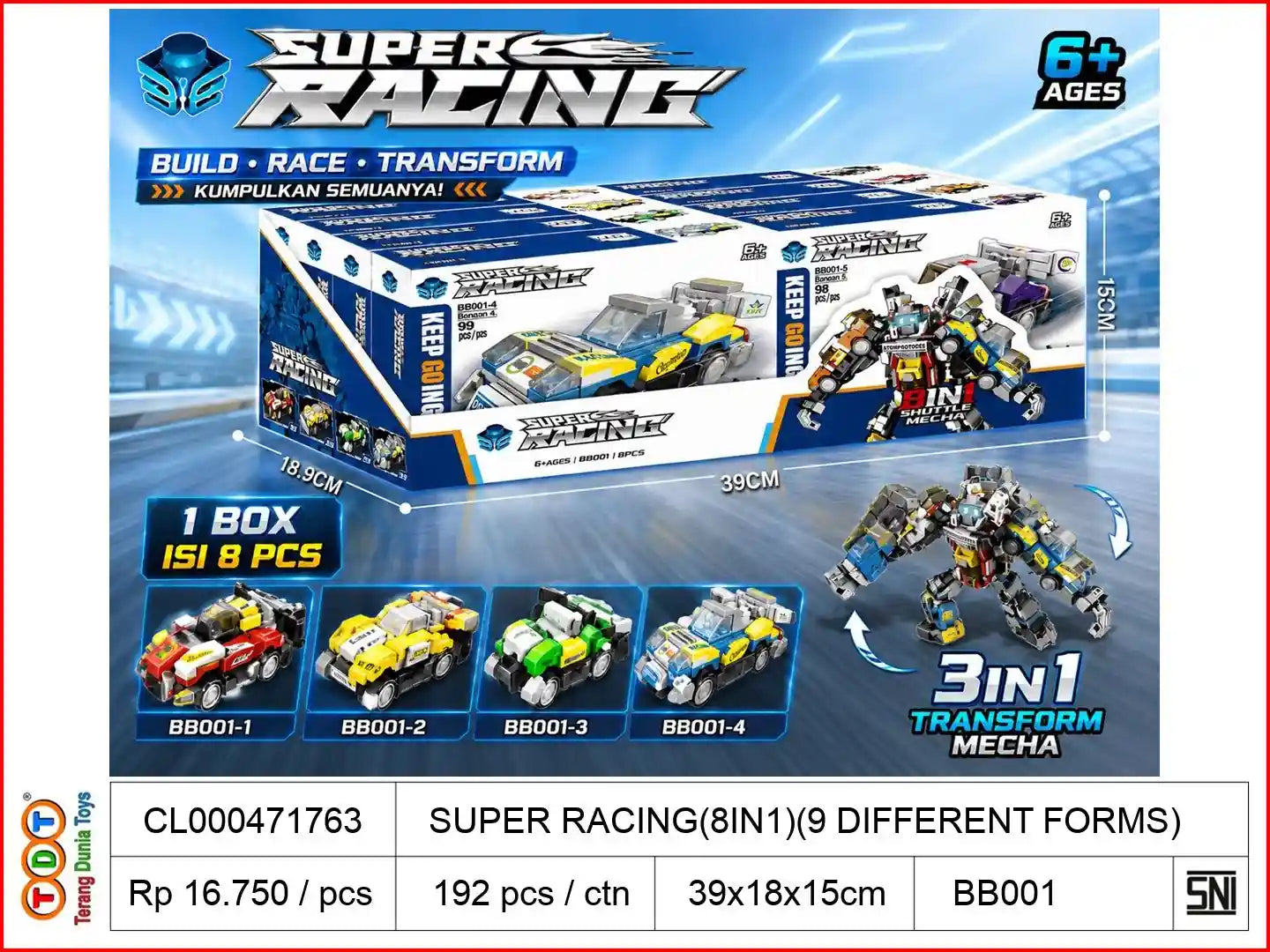 SUPER RACING(8IN1)(9 DIFFERENT FORMS)