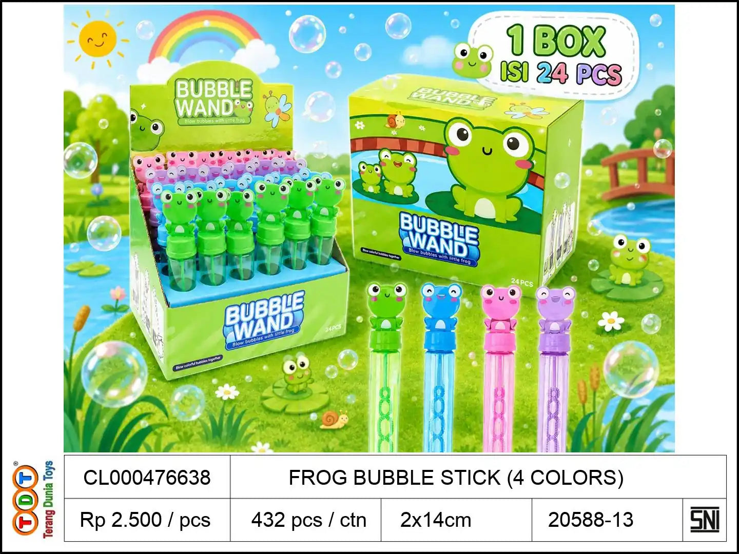 FROG BUBBLE STICK (4 COLORS)

TAGS: BUBBLE STICK SABUN
