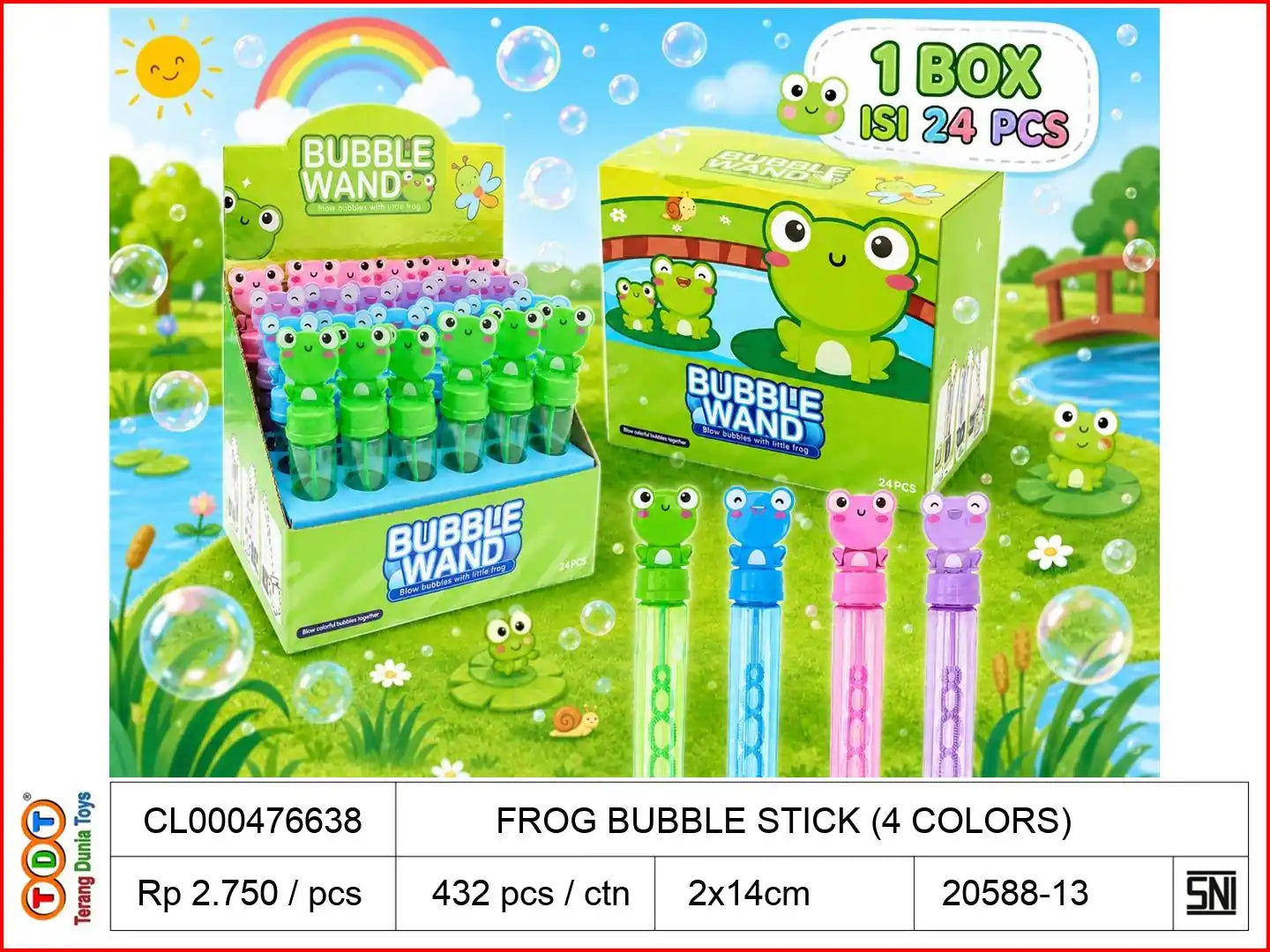 FROG BUBBLE STICK (4 COLORS)

TAGS: BUBBLE STICK SABUN