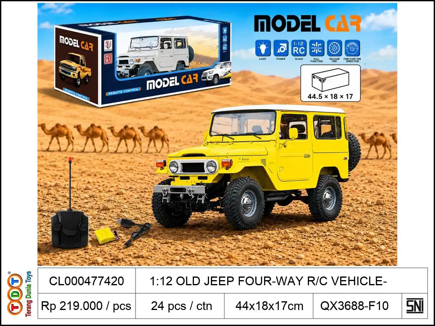 1:12 OLD JEEP FOUR-WAY REMOTE CONTROL VEHICLE