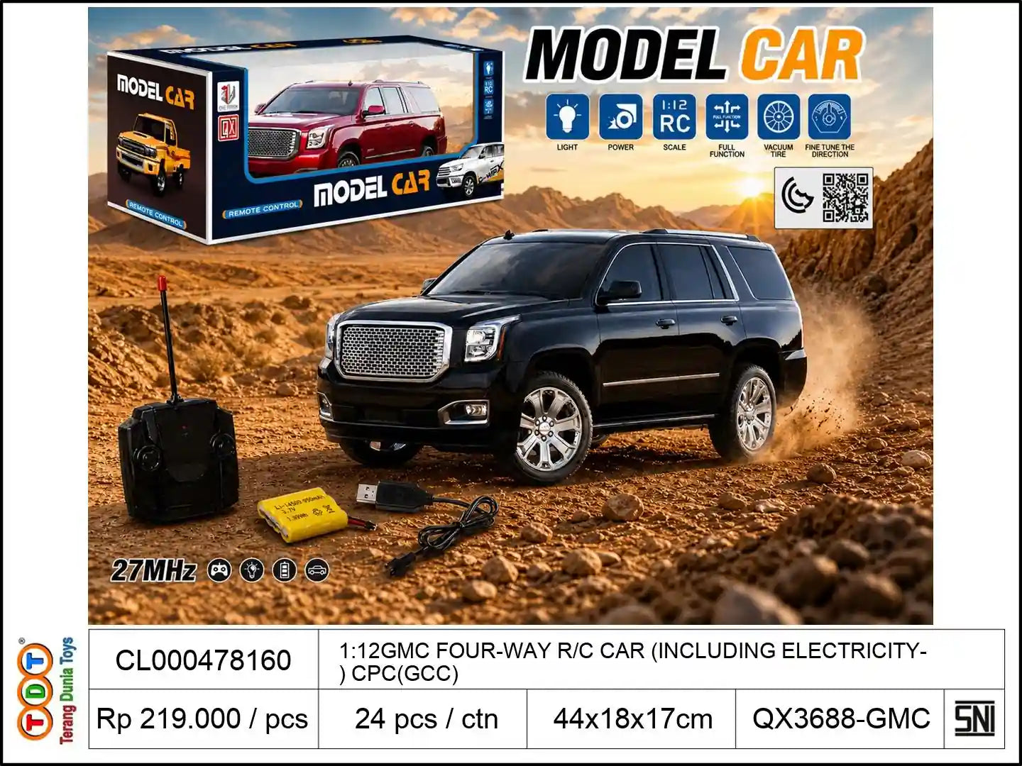 1:12GMC FOUR-WAY REMOTE CONTROL CAR (INCLUDING ELECTRICITY) CPC(GCC)