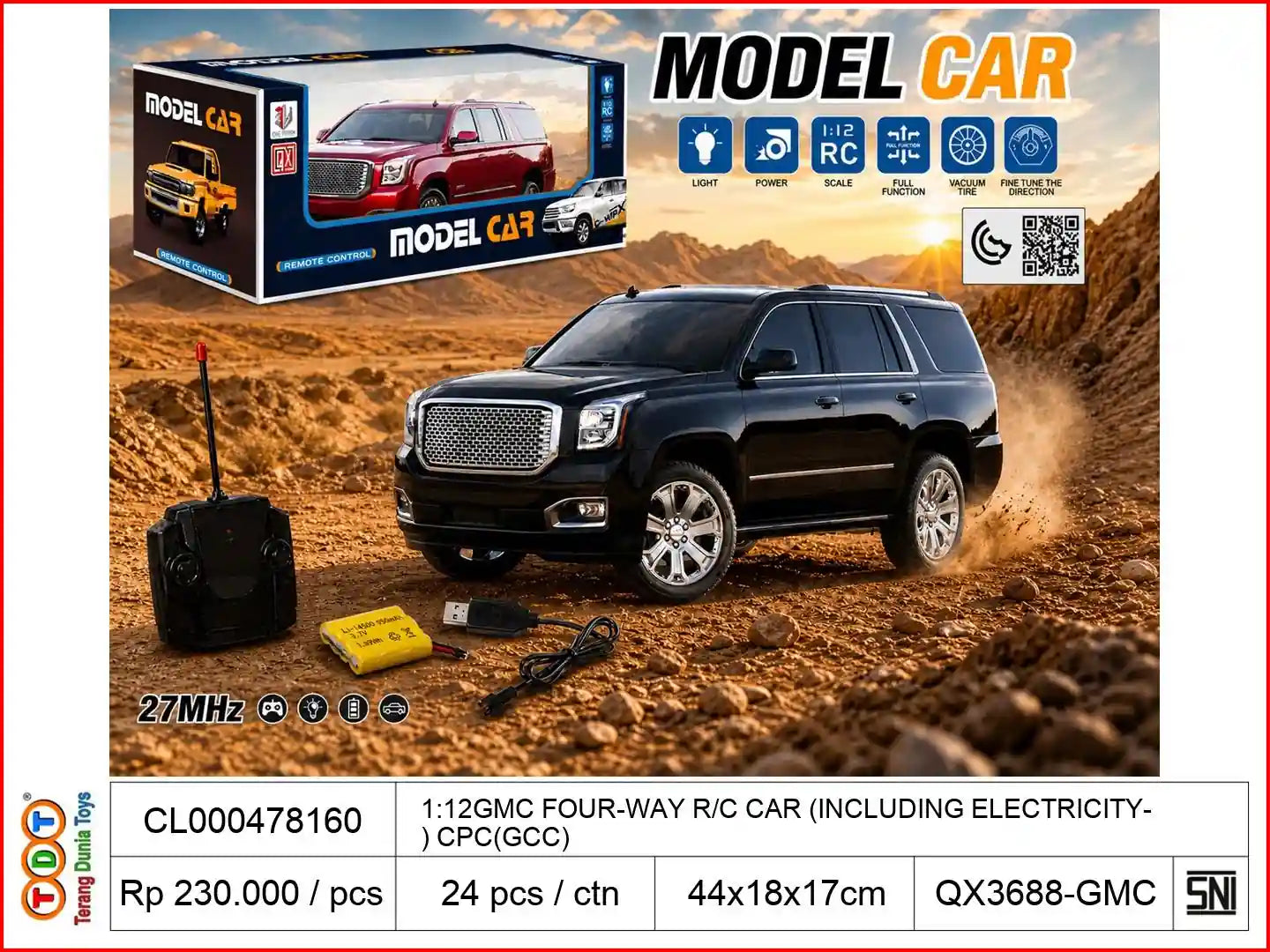 1:12GMC FOUR-WAY REMOTE CONTROL CAR (INCLUDING ELECTRICITY) CPC(GCC)