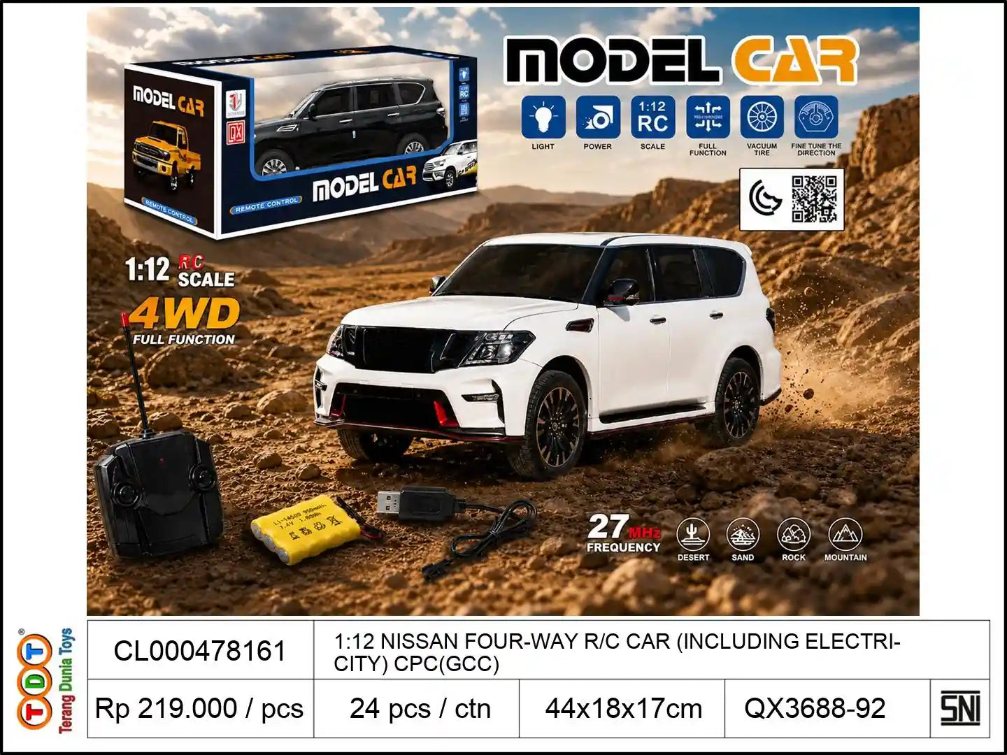 1:12 NISSAN FOUR-WAY REMOTE CONTROL CAR (INCLUDING ELECTRICITY) CPC(GCC)