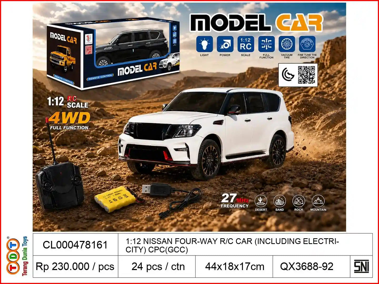 1:12 NISSAN FOUR-WAY REMOTE CONTROL CAR (INCLUDING ELECTRICITY) CPC(GCC)
