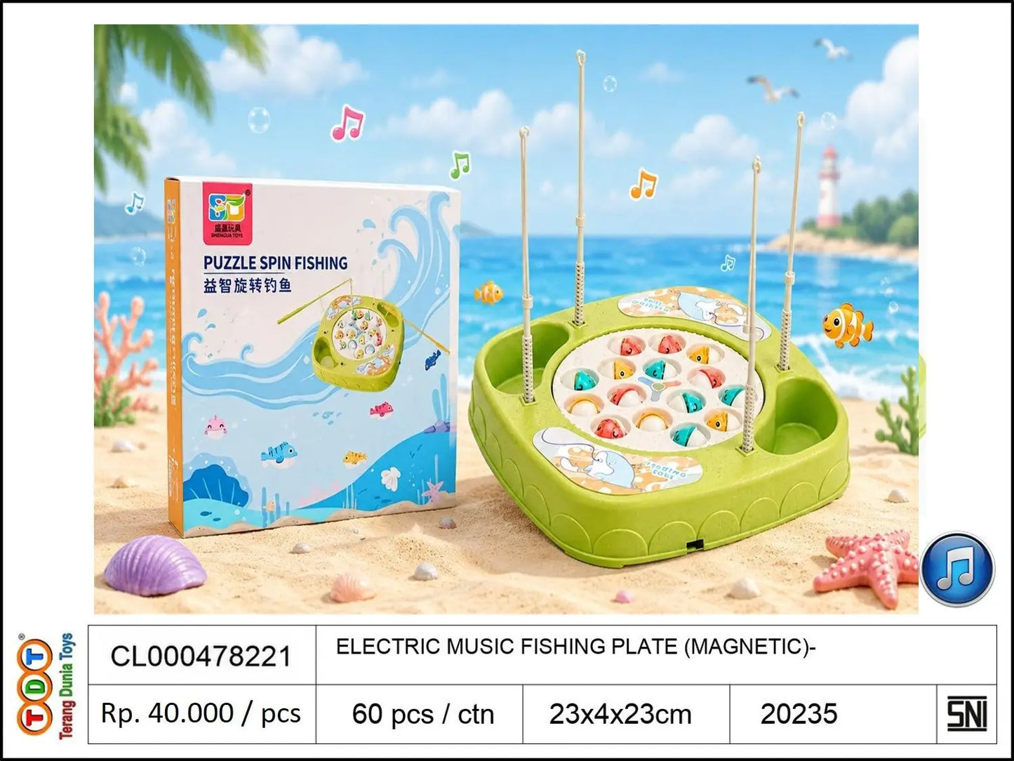 ELECTRIC MUSIC FISHING PLATE (MAGNETIC)