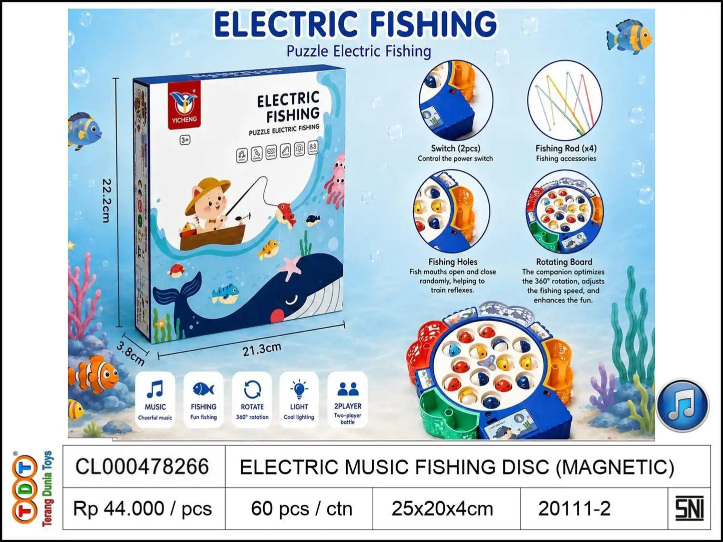 ELECTRIC MUSIC FISHING DISC (MAGNETIC)