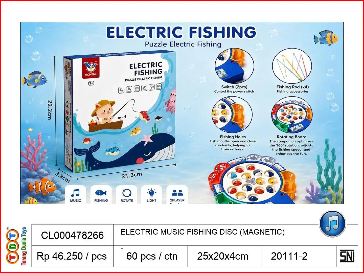 ELECTRIC MUSIC FISHING DISC (MAGNETIC)