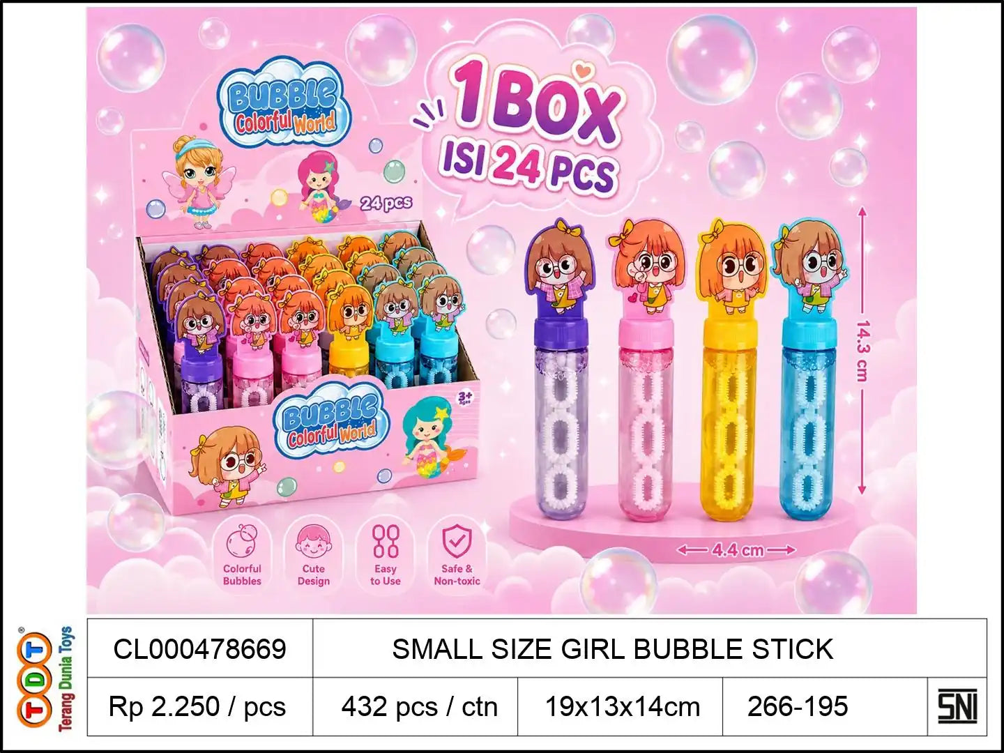 SMALL SIZE GIRL BUBBLE STICK

TAGS: BUBBLE STICK SABUN