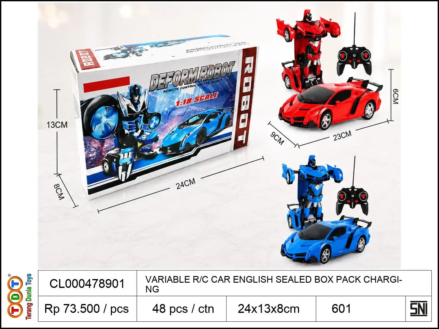 VARIABLE REMOTE CONTROL CAR ENGLISH SEALED BOX PACK CHARGING