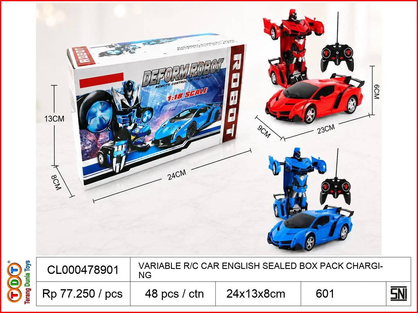 VARIABLE REMOTE CONTROL CAR ENGLISH SEALED BOX PACK CHARGING