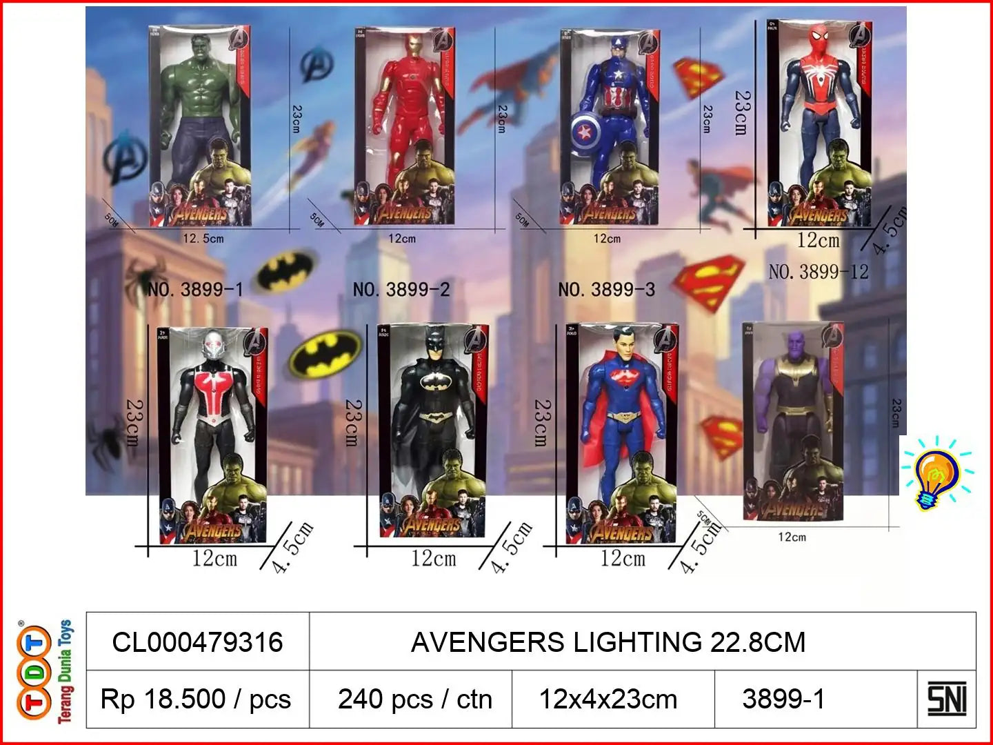 AVENGERS LIGHTING 22.8CM