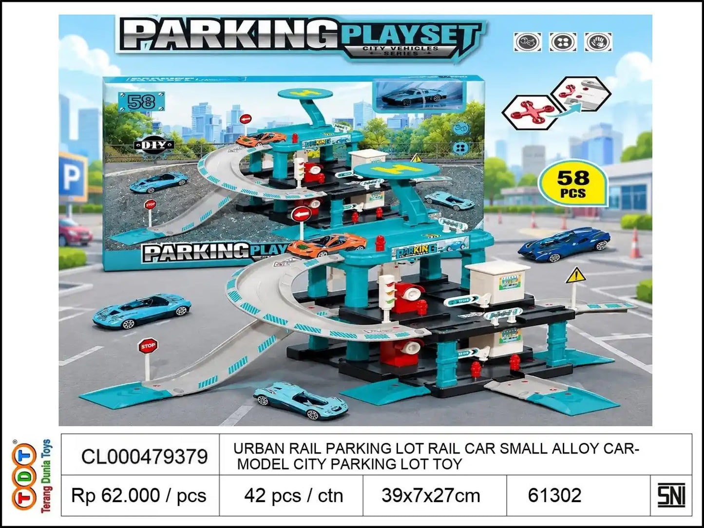 URBAN RAIL PARKING LOT RAIL CAR SMALL ALLOY CAR MODEL CITY PARKING LOT TOY